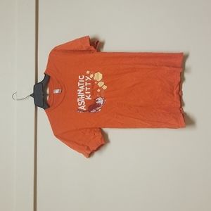 Orange American Asthmatic Kitty Records t shirt